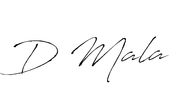 Make a beautiful signature design for name D Mala. With this signature (Antro_Vectra) style, you can create a handwritten signature for free. D Mala signature style 6 images and pictures png