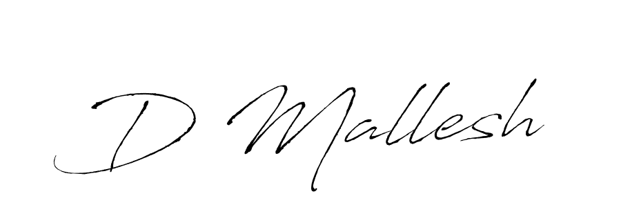 Design your own signature with our free online signature maker. With this signature software, you can create a handwritten (Antro_Vectra) signature for name D Mallesh. D Mallesh signature style 6 images and pictures png