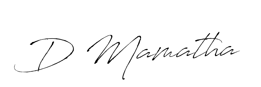 Create a beautiful signature design for name D Mamatha. With this signature (Antro_Vectra) fonts, you can make a handwritten signature for free. D Mamatha signature style 6 images and pictures png