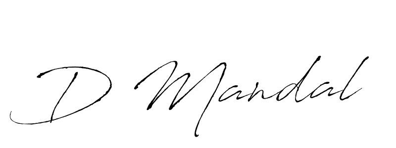Make a beautiful signature design for name D Mandal. With this signature (Antro_Vectra) style, you can create a handwritten signature for free. D Mandal signature style 6 images and pictures png