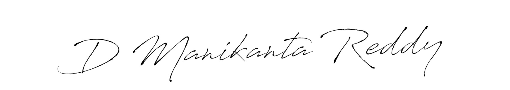 Create a beautiful signature design for name D Manikanta Reddy. With this signature (Antro_Vectra) fonts, you can make a handwritten signature for free. D Manikanta Reddy signature style 6 images and pictures png