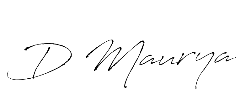 Create a beautiful signature design for name D Maurya. With this signature (Antro_Vectra) fonts, you can make a handwritten signature for free. D Maurya signature style 6 images and pictures png