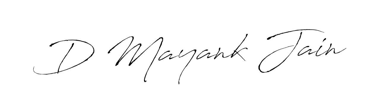 Make a beautiful signature design for name D Mayank Jain. With this signature (Antro_Vectra) style, you can create a handwritten signature for free. D Mayank Jain signature style 6 images and pictures png