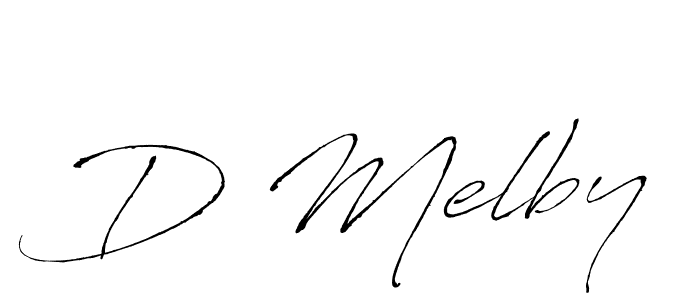 Make a beautiful signature design for name D Melby. With this signature (Antro_Vectra) style, you can create a handwritten signature for free. D Melby signature style 6 images and pictures png