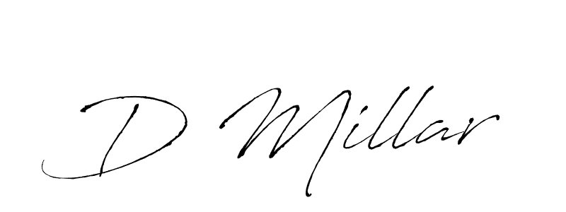 Use a signature maker to create a handwritten signature online. With this signature software, you can design (Antro_Vectra) your own signature for name D Millar. D Millar signature style 6 images and pictures png