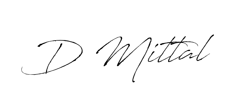 How to make D Mittal signature? Antro_Vectra is a professional autograph style. Create handwritten signature for D Mittal name. D Mittal signature style 6 images and pictures png