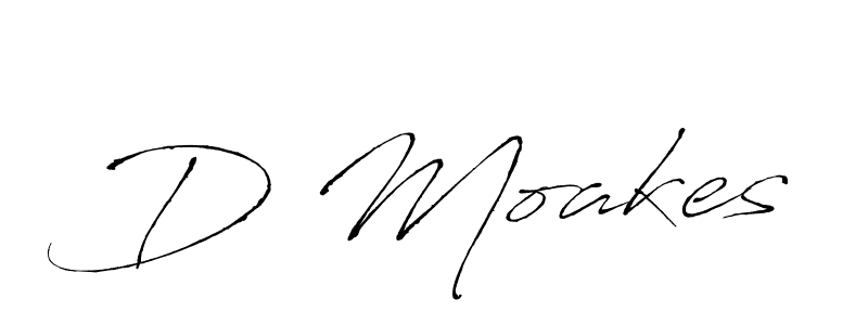 Create a beautiful signature design for name D Moakes. With this signature (Antro_Vectra) fonts, you can make a handwritten signature for free. D Moakes signature style 6 images and pictures png