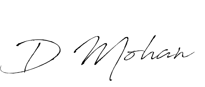 How to make D Mohan signature? Antro_Vectra is a professional autograph style. Create handwritten signature for D Mohan name. D Mohan signature style 6 images and pictures png