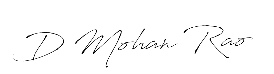 Create a beautiful signature design for name D Mohan Rao. With this signature (Antro_Vectra) fonts, you can make a handwritten signature for free. D Mohan Rao signature style 6 images and pictures png