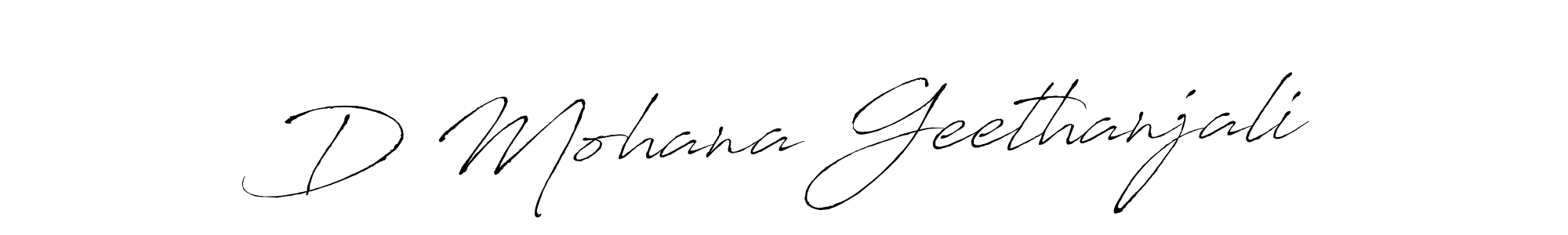 Use a signature maker to create a handwritten signature online. With this signature software, you can design (Antro_Vectra) your own signature for name D Mohana Geethanjali. D Mohana Geethanjali signature style 6 images and pictures png