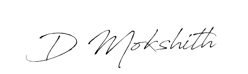 Also we have D Mokshith name is the best signature style. Create professional handwritten signature collection using Antro_Vectra autograph style. D Mokshith signature style 6 images and pictures png