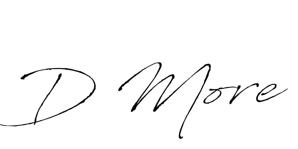 How to make D More signature? Antro_Vectra is a professional autograph style. Create handwritten signature for D More name. D More signature style 6 images and pictures png