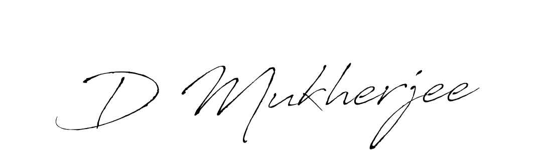 Create a beautiful signature design for name D Mukherjee. With this signature (Antro_Vectra) fonts, you can make a handwritten signature for free. D Mukherjee signature style 6 images and pictures png