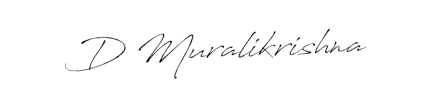 Design your own signature with our free online signature maker. With this signature software, you can create a handwritten (Antro_Vectra) signature for name D Muralikrishna. D Muralikrishna signature style 6 images and pictures png