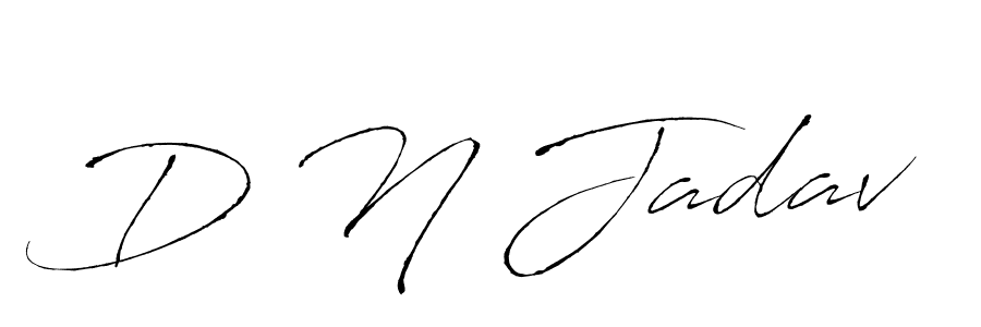 Antro_Vectra is a professional signature style that is perfect for those who want to add a touch of class to their signature. It is also a great choice for those who want to make their signature more unique. Get D N Jadav name to fancy signature for free. D N Jadav signature style 6 images and pictures png