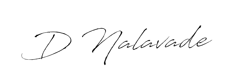 How to make D Nalavade name signature. Use Antro_Vectra style for creating short signs online. This is the latest handwritten sign. D Nalavade signature style 6 images and pictures png