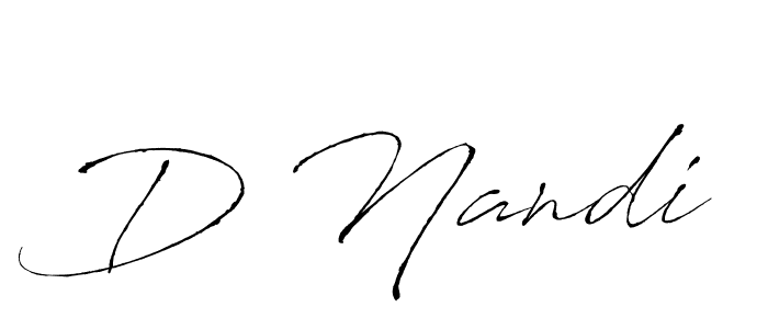 Use a signature maker to create a handwritten signature online. With this signature software, you can design (Antro_Vectra) your own signature for name D Nandi. D Nandi signature style 6 images and pictures png