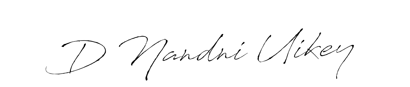 Use a signature maker to create a handwritten signature online. With this signature software, you can design (Antro_Vectra) your own signature for name D Nandni Uikey. D Nandni Uikey signature style 6 images and pictures png