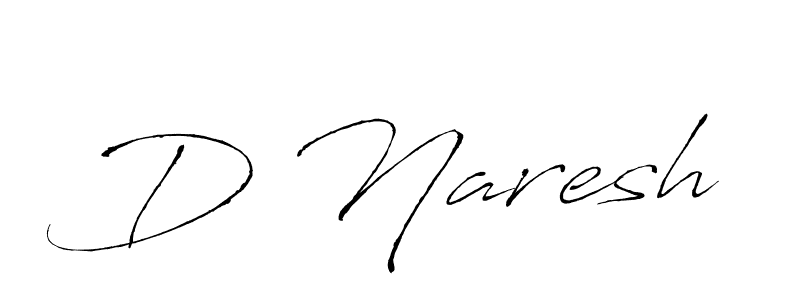 Make a beautiful signature design for name D Naresh. With this signature (Antro_Vectra) style, you can create a handwritten signature for free. D Naresh signature style 6 images and pictures png