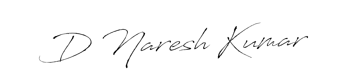 How to make D Naresh Kumar name signature. Use Antro_Vectra style for creating short signs online. This is the latest handwritten sign. D Naresh Kumar signature style 6 images and pictures png