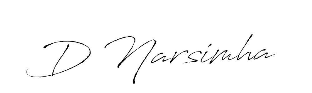 Create a beautiful signature design for name D Narsimha. With this signature (Antro_Vectra) fonts, you can make a handwritten signature for free. D Narsimha signature style 6 images and pictures png