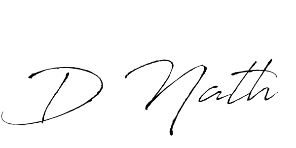 Make a beautiful signature design for name D Nath. With this signature (Antro_Vectra) style, you can create a handwritten signature for free. D Nath signature style 6 images and pictures png