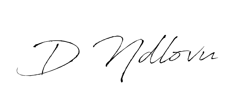 Design your own signature with our free online signature maker. With this signature software, you can create a handwritten (Antro_Vectra) signature for name D Ndlovu. D Ndlovu signature style 6 images and pictures png