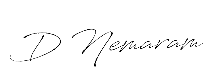 How to make D Nemaram name signature. Use Antro_Vectra style for creating short signs online. This is the latest handwritten sign. D Nemaram signature style 6 images and pictures png