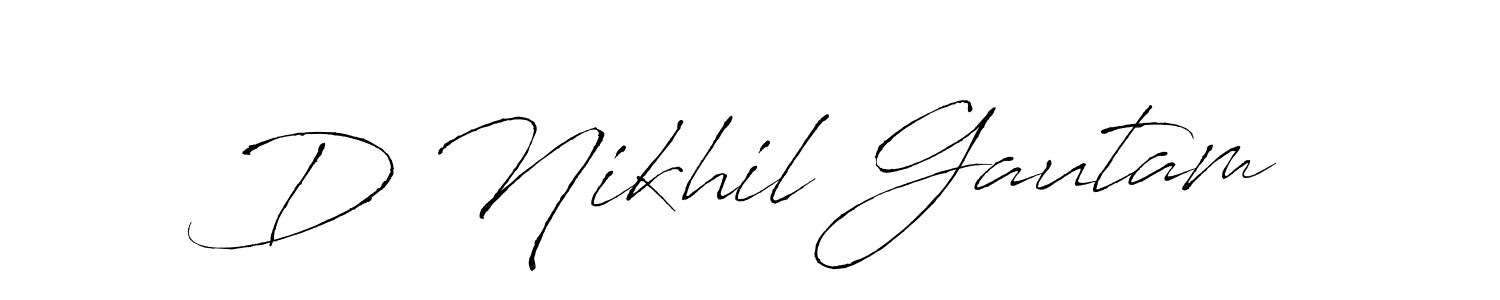 Also You can easily find your signature by using the search form. We will create D Nikhil Gautam name handwritten signature images for you free of cost using Antro_Vectra sign style. D Nikhil Gautam signature style 6 images and pictures png