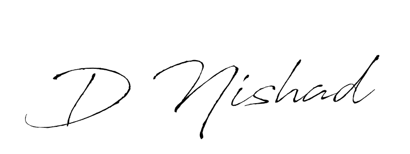 The best way (Antro_Vectra) to make a short signature is to pick only two or three words in your name. The name D Nishad include a total of six letters. For converting this name. D Nishad signature style 6 images and pictures png