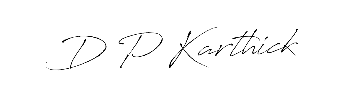 You should practise on your own different ways (Antro_Vectra) to write your name (D P Karthick) in signature. don't let someone else do it for you. D P Karthick signature style 6 images and pictures png