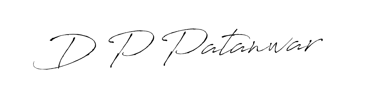 Create a beautiful signature design for name D P Patanwar. With this signature (Antro_Vectra) fonts, you can make a handwritten signature for free. D P Patanwar signature style 6 images and pictures png