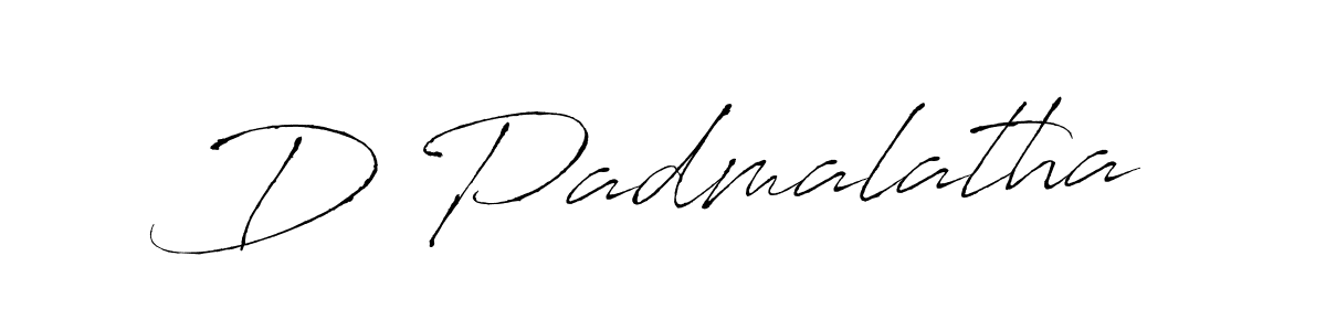 Make a beautiful signature design for name D Padmalatha. With this signature (Antro_Vectra) style, you can create a handwritten signature for free. D Padmalatha signature style 6 images and pictures png