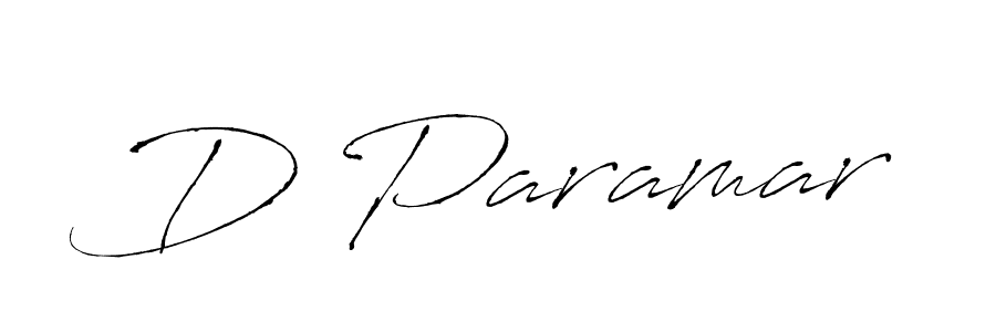 Make a beautiful signature design for name D Paramar. With this signature (Antro_Vectra) style, you can create a handwritten signature for free. D Paramar signature style 6 images and pictures png