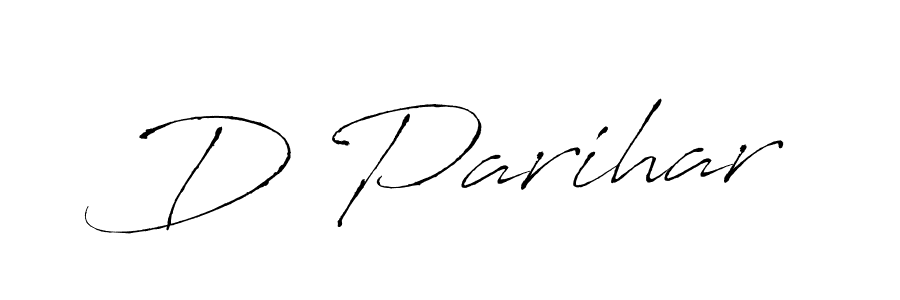 The best way (Antro_Vectra) to make a short signature is to pick only two or three words in your name. The name D Parihar include a total of six letters. For converting this name. D Parihar signature style 6 images and pictures png