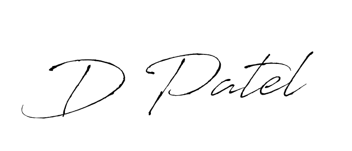 Create a beautiful signature design for name D Patel. With this signature (Antro_Vectra) fonts, you can make a handwritten signature for free. D Patel signature style 6 images and pictures png
