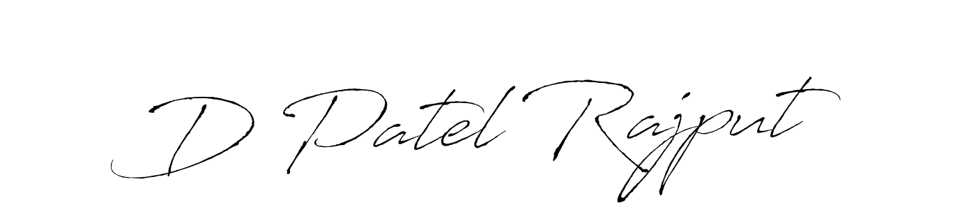 Make a beautiful signature design for name D Patel Rajput. With this signature (Antro_Vectra) style, you can create a handwritten signature for free. D Patel Rajput signature style 6 images and pictures png