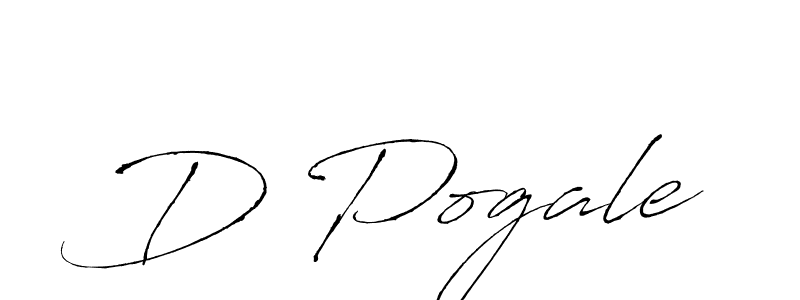 The best way (Antro_Vectra) to make a short signature is to pick only two or three words in your name. The name D Pogale include a total of six letters. For converting this name. D Pogale signature style 6 images and pictures png