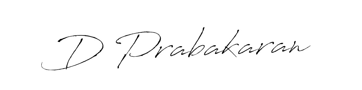 Create a beautiful signature design for name D Prabakaran. With this signature (Antro_Vectra) fonts, you can make a handwritten signature for free. D Prabakaran signature style 6 images and pictures png