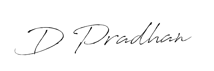 Make a beautiful signature design for name D Pradhan. With this signature (Antro_Vectra) style, you can create a handwritten signature for free. D Pradhan signature style 6 images and pictures png