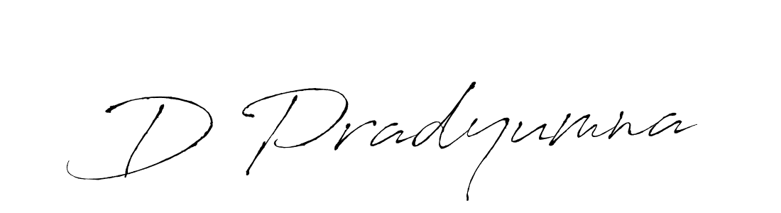 Use a signature maker to create a handwritten signature online. With this signature software, you can design (Antro_Vectra) your own signature for name D Pradyumna. D Pradyumna signature style 6 images and pictures png
