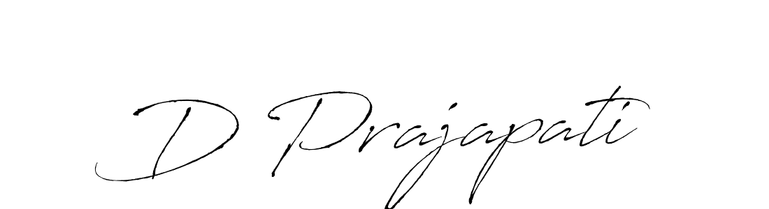 Design your own signature with our free online signature maker. With this signature software, you can create a handwritten (Antro_Vectra) signature for name D Prajapati. D Prajapati signature style 6 images and pictures png