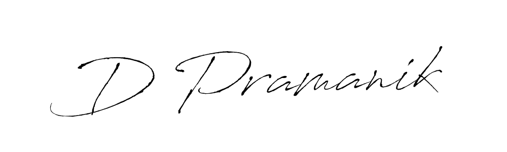 Create a beautiful signature design for name D Pramanik. With this signature (Antro_Vectra) fonts, you can make a handwritten signature for free. D Pramanik signature style 6 images and pictures png