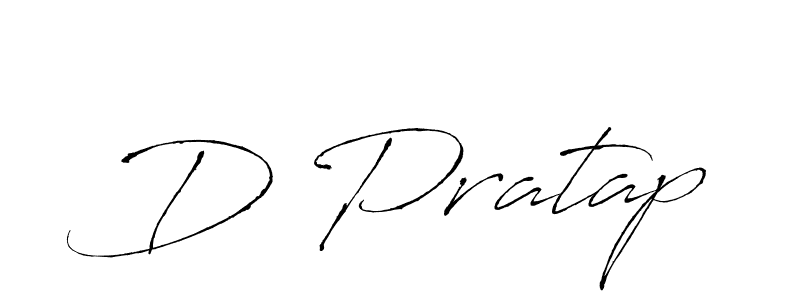 Design your own signature with our free online signature maker. With this signature software, you can create a handwritten (Antro_Vectra) signature for name D Pratap. D Pratap signature style 6 images and pictures png