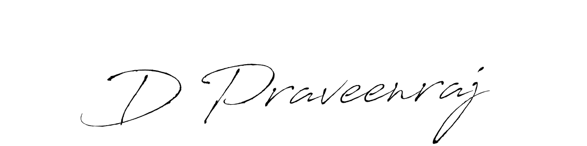 Make a beautiful signature design for name D Praveenraj. With this signature (Antro_Vectra) style, you can create a handwritten signature for free. D Praveenraj signature style 6 images and pictures png