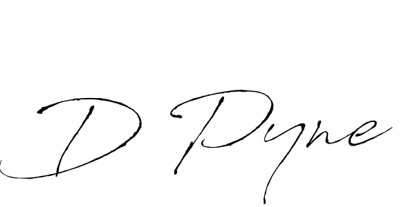 The best way (Antro_Vectra) to make a short signature is to pick only two or three words in your name. The name D Pyne include a total of six letters. For converting this name. D Pyne signature style 6 images and pictures png