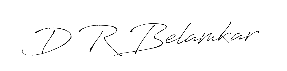 Antro_Vectra is a professional signature style that is perfect for those who want to add a touch of class to their signature. It is also a great choice for those who want to make their signature more unique. Get D R Belamkar name to fancy signature for free. D R Belamkar signature style 6 images and pictures png
