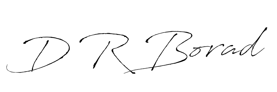D R Borad stylish signature style. Best Handwritten Sign (Antro_Vectra) for my name. Handwritten Signature Collection Ideas for my name D R Borad. D R Borad signature style 6 images and pictures png