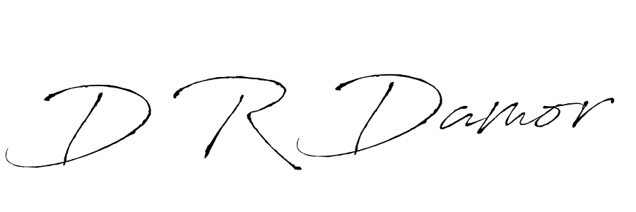 The best way (Antro_Vectra) to make a short signature is to pick only two or three words in your name. The name D R Damor include a total of six letters. For converting this name. D R Damor signature style 6 images and pictures png