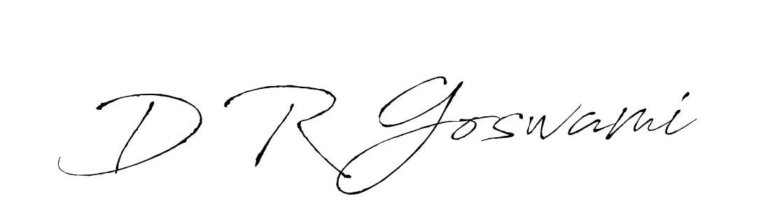 How to make D R Goswami signature? Antro_Vectra is a professional autograph style. Create handwritten signature for D R Goswami name. D R Goswami signature style 6 images and pictures png